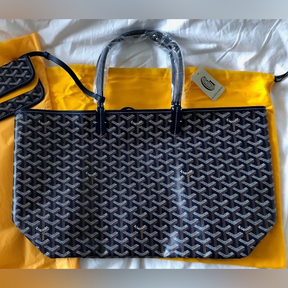 NWT Goyard Saint Louis PM Tote - Navy Blue - Picture 2 of 3